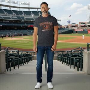 Majestic Baltimore Orioles MLB Graphic T Shirt Gray XL